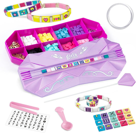 Jewelry Studio Bead Bracelet Making Kit for Girls 8-12 DIY Bracelet Maker with 220+ Beads 60