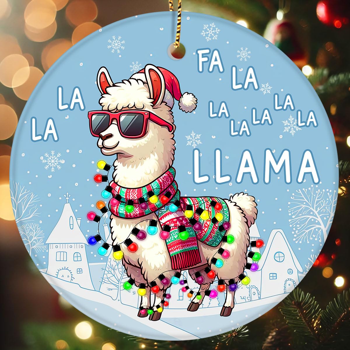 Stained Glass Snowy Owl Ornament – Artistic Ceramic Christmas Decoration for Bird Lovers, Holiday Keepsake Gift 2025 WN420