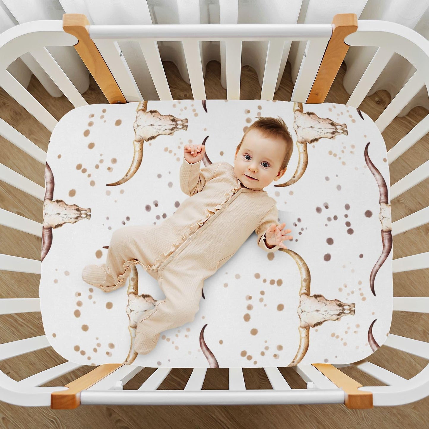 VIGTRO Vintage Duck Hunter Baby Crib Sheets for Boys Girls, Breathable Soft Fitted Crib Playard Sheets Baby Mattress Sheet, M 52x28x9in BST220