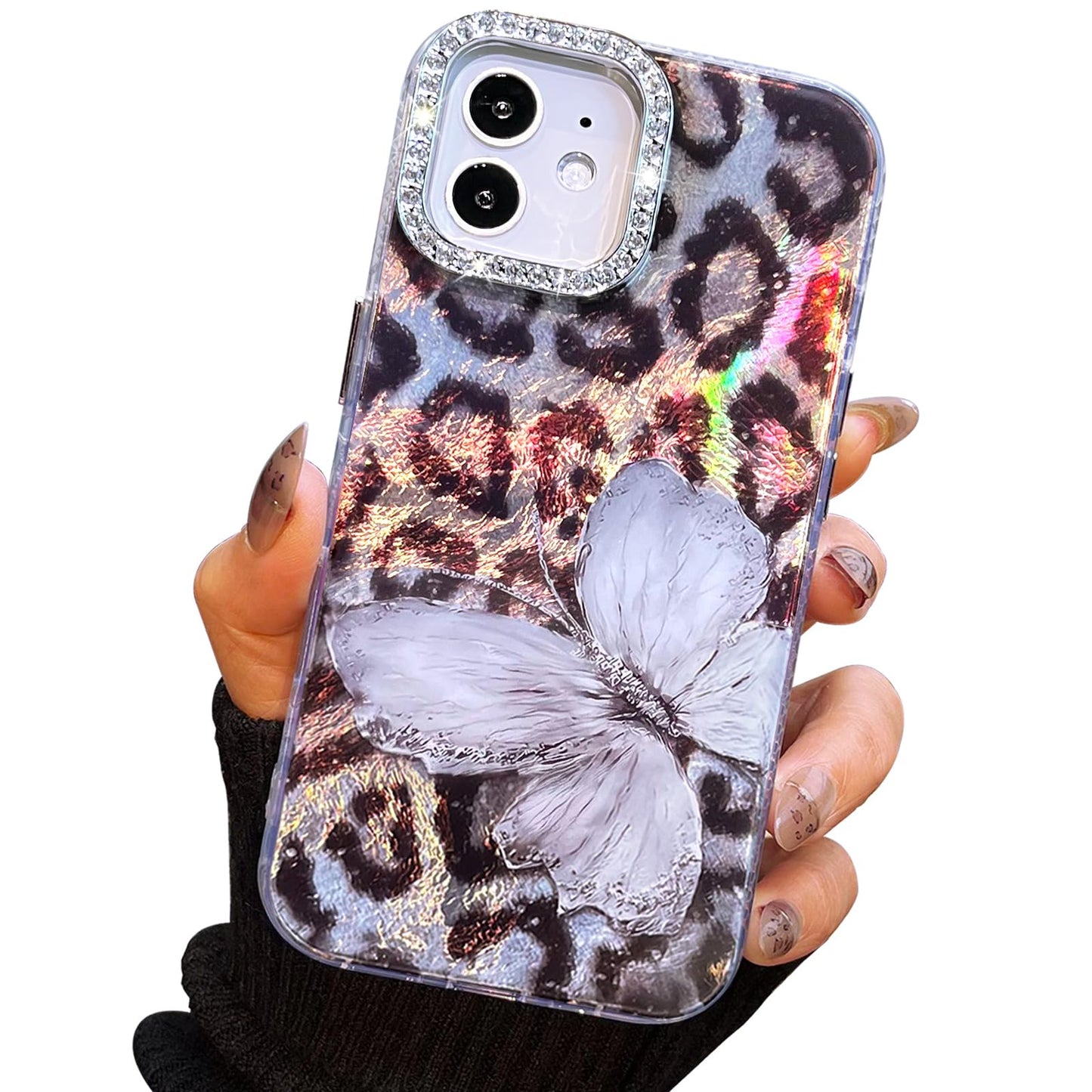 I-MGAE-IN-AR Compact Case for iPhone 16 Holographic Cloud Design,Cute Trendy Soft Slim TPU Shockproof Protective Phone Cases Cover for Women Girls Aesthetic Glitter WN420