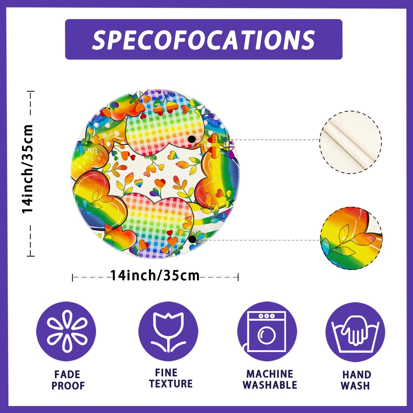 XCHI Love Heart Rainbow LGBTQ Pride Day Table Runner Inclusion Gay Equality Table Decoration for Party Home Kitchen Dining Holiday Decor 13x72 Inch BST326L