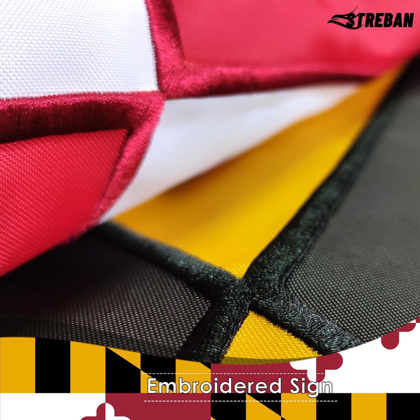 Arizona State Flag 3x5 - Embroidered Design AZ Flag, Heavy Duty Polyester with Brass Grommets for Outdoor WN420