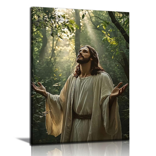 CHTEXA Jesus Glory Crown Canvas Wall Art Christian Religious Spiritual Poster Image Print Gallery Home Decor Painting Suitable for Living Room Church Prayer Room Office 24x36 in Ready to Hang BST220