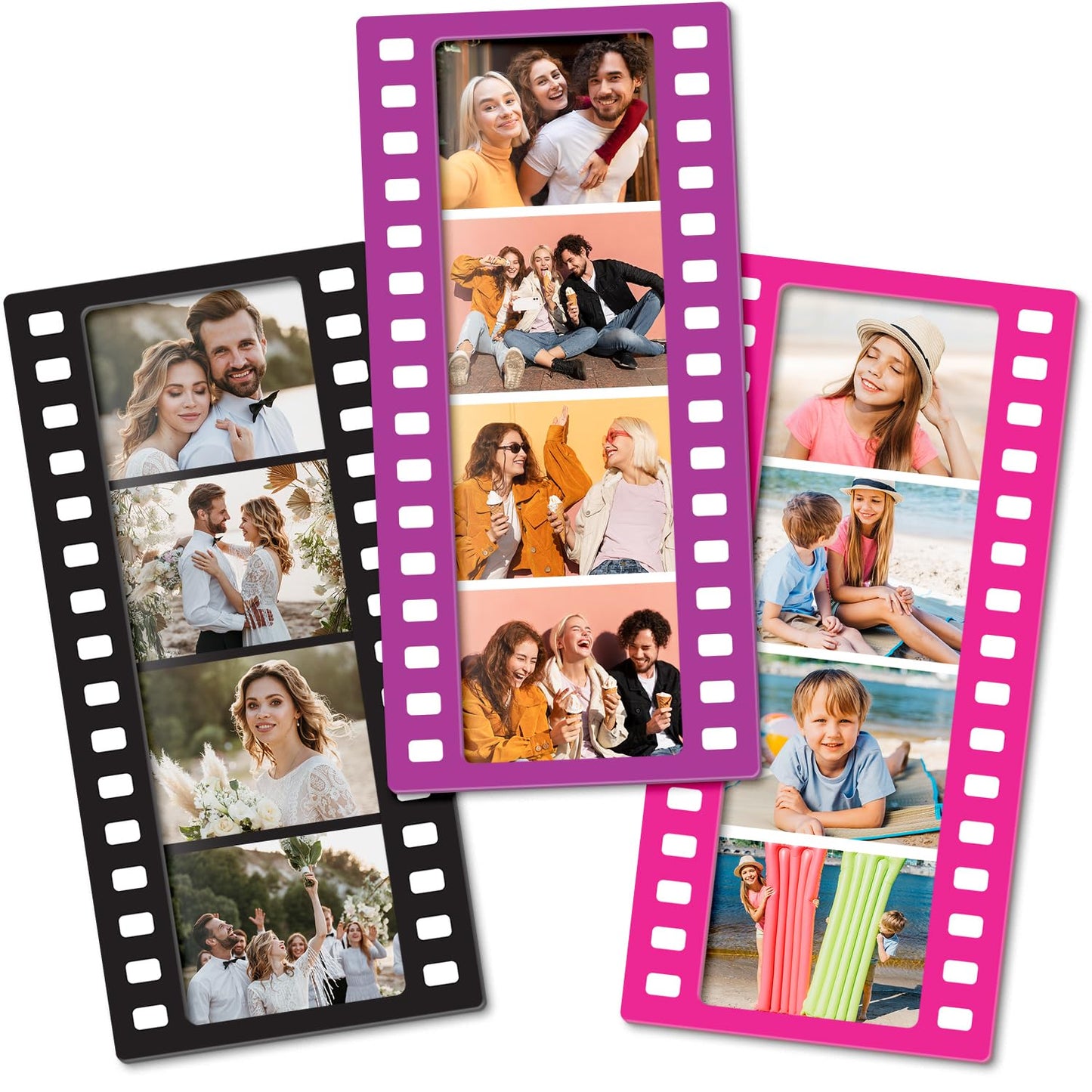 Magnetic Photo Frames - Fun & Unique Magnet Picture Frame - Magnetic Frames for Refrigerator, Locker & More - Fridge Picture Frame Magnets - Back to School Magnetic Picture Frames for Refrigerator 4x6, 3 Pack BST220