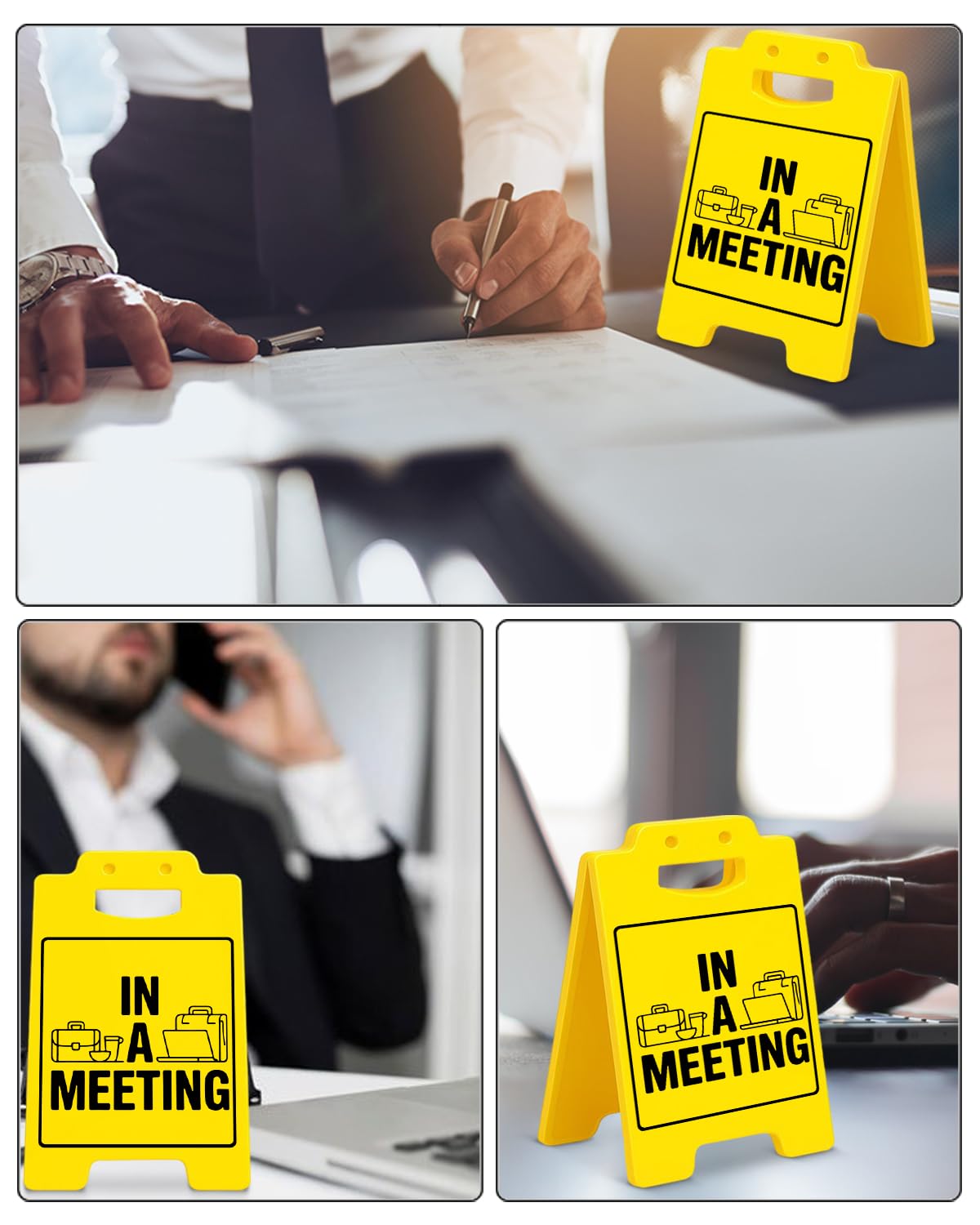 Funny Team Office Desk Decorative Sign If You See Me Talking to Myself We're Having a Team Meeting Desk Sign for Office Cubicle Decor BST202