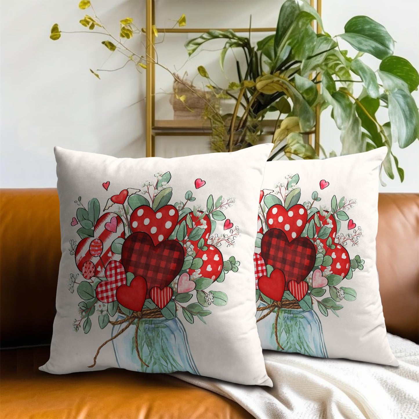 Fall Pumpkin Throw Pillow Cover 18x18inch Set of 2 Autumn Maple Leaf Pillowcases Orange Fall Leaves Cotton Cushion Case for Thanksgiving Farmhouse Home Couch Sofa Patio Decor BST202