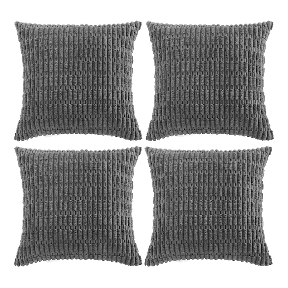 Fancy Homi 4 Packs Decorative Throw Pillow Covers for Living Room Couch Bed, Modern Farmhouse Boho Home Décor Accent Cushion Case, 26" x 26", Peach BST220
