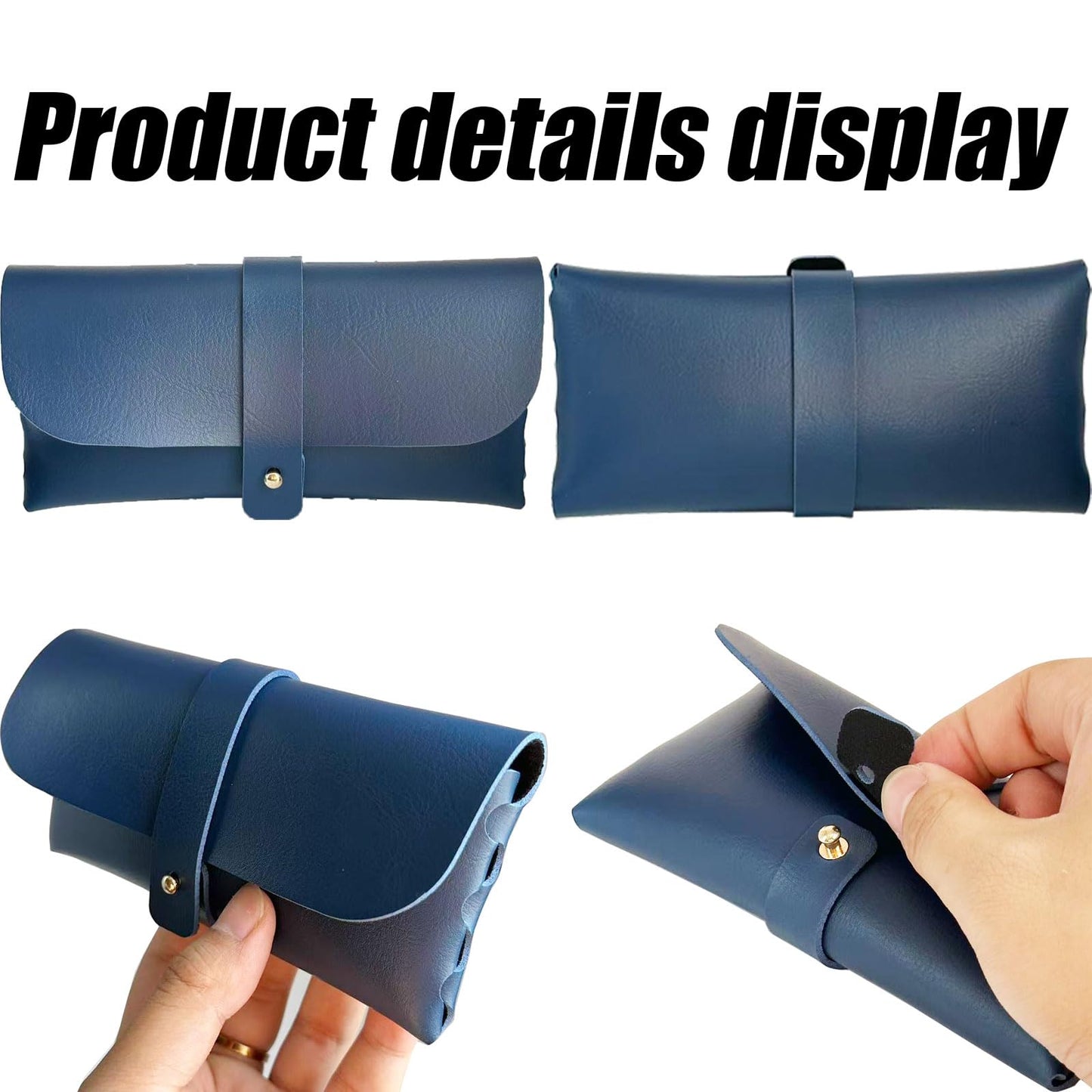 Glasses storage bag Travel sunglasses myopia glasses storage bag Fashion leather storage bag WN420