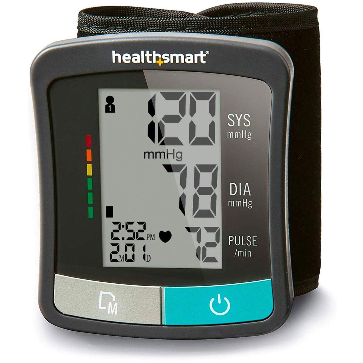 HealthSmart Digital Premium Blood Pressure Monitor with Automatic Upper Arm Cuff that Displays Blood Pressure, Pulse Rate and Irregular Heartbeat, Stores up to 120 Readings for 2 Users
