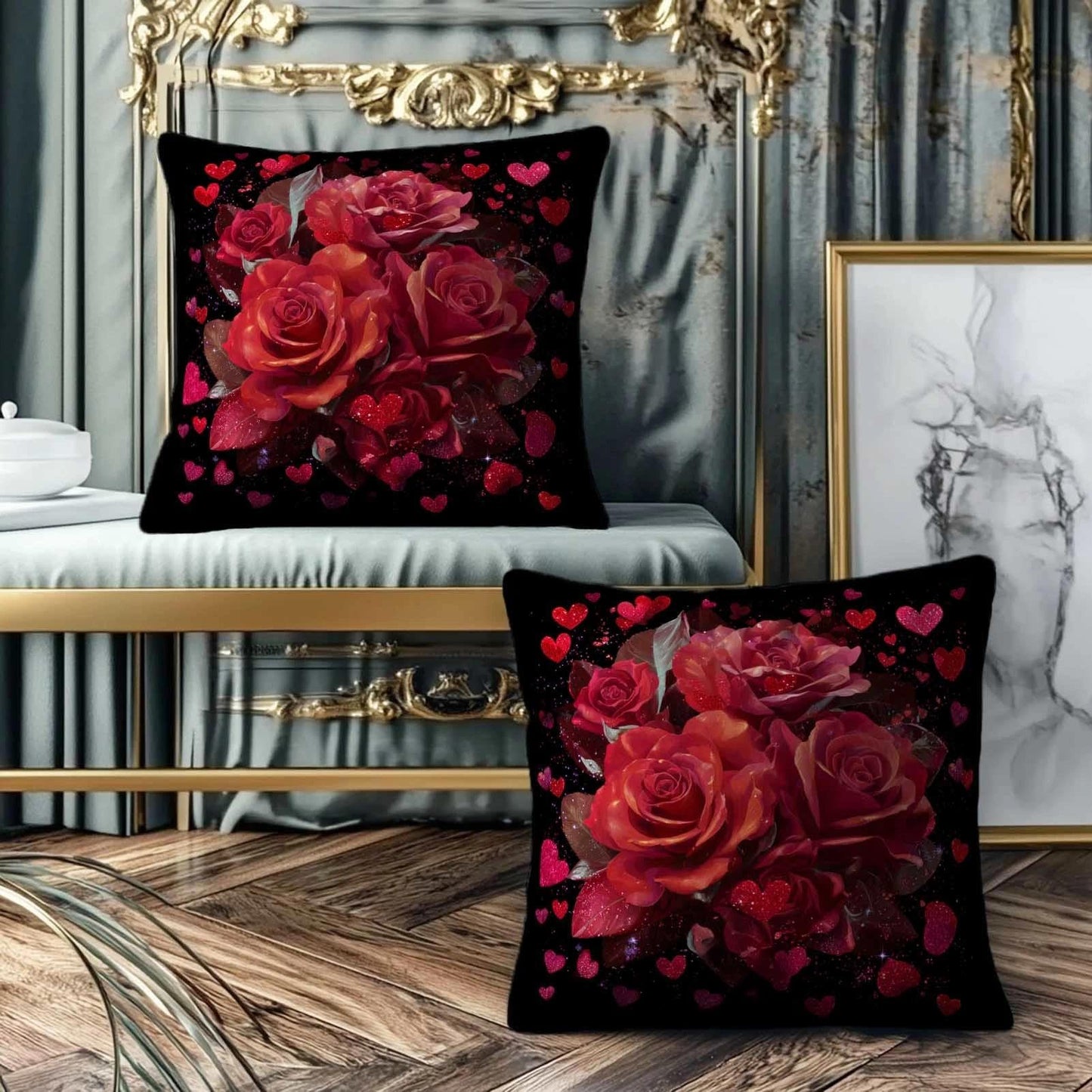 Heart Throw Pillow Covers 18x18 Set of 2 | Minimalist Line Art Cushion Covers | Neutral Decorative Pillowcase for Sofa Couch Living Room Bedroom | Modern Home Decor BST326H