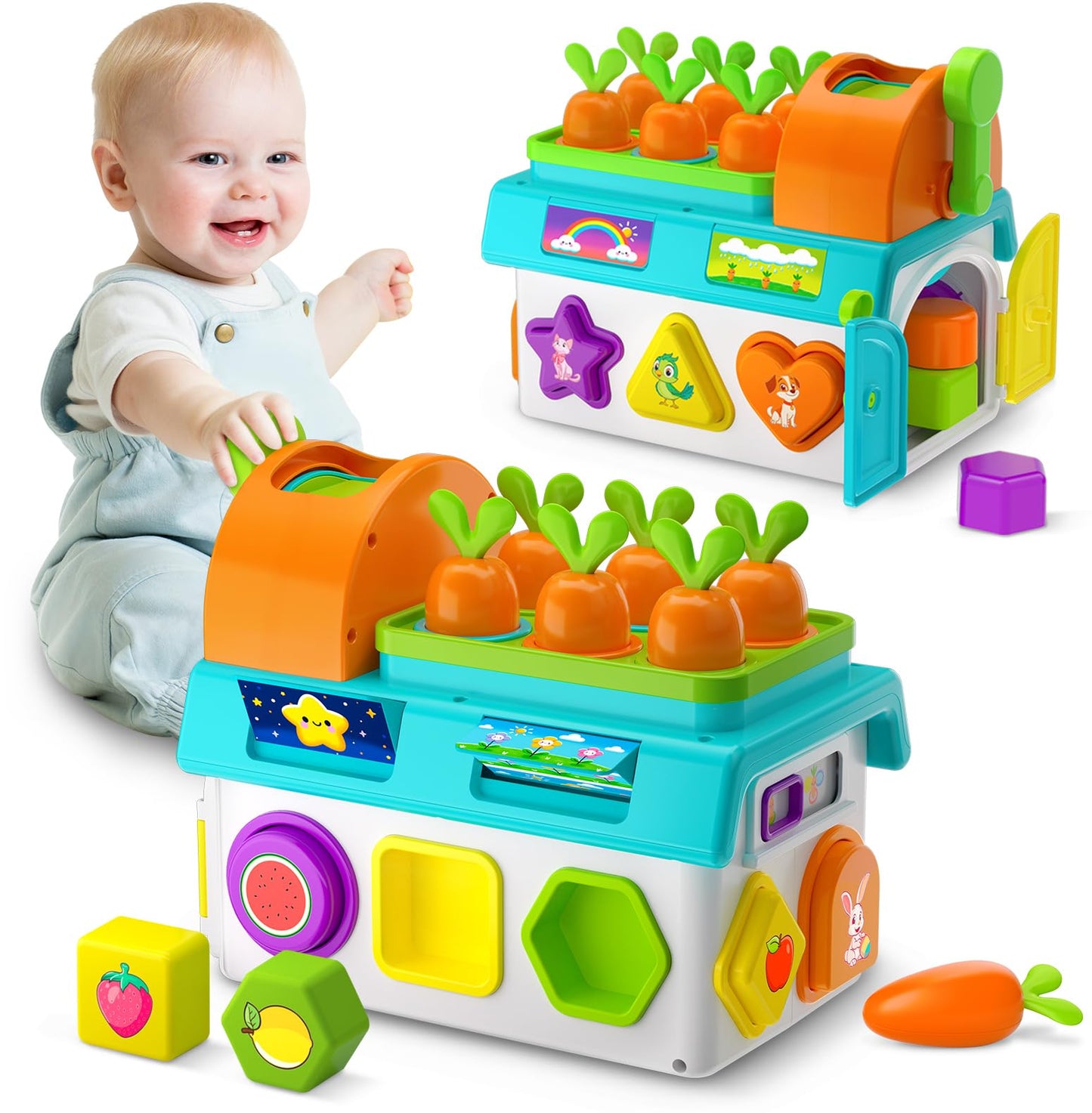 Montessori Toys for 1-2 Year Old Boys Girls Little Sprouts Playhouse N27