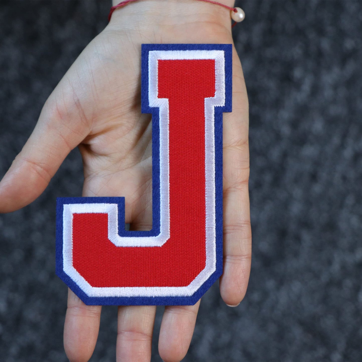 Iron On Letters Patches Premium Quality - Letter for Clothing - Varsity Patch Transfer for Clothes - Embroidered Letters Patches for Jersey Jackets - Sew on Appliques Red BST220