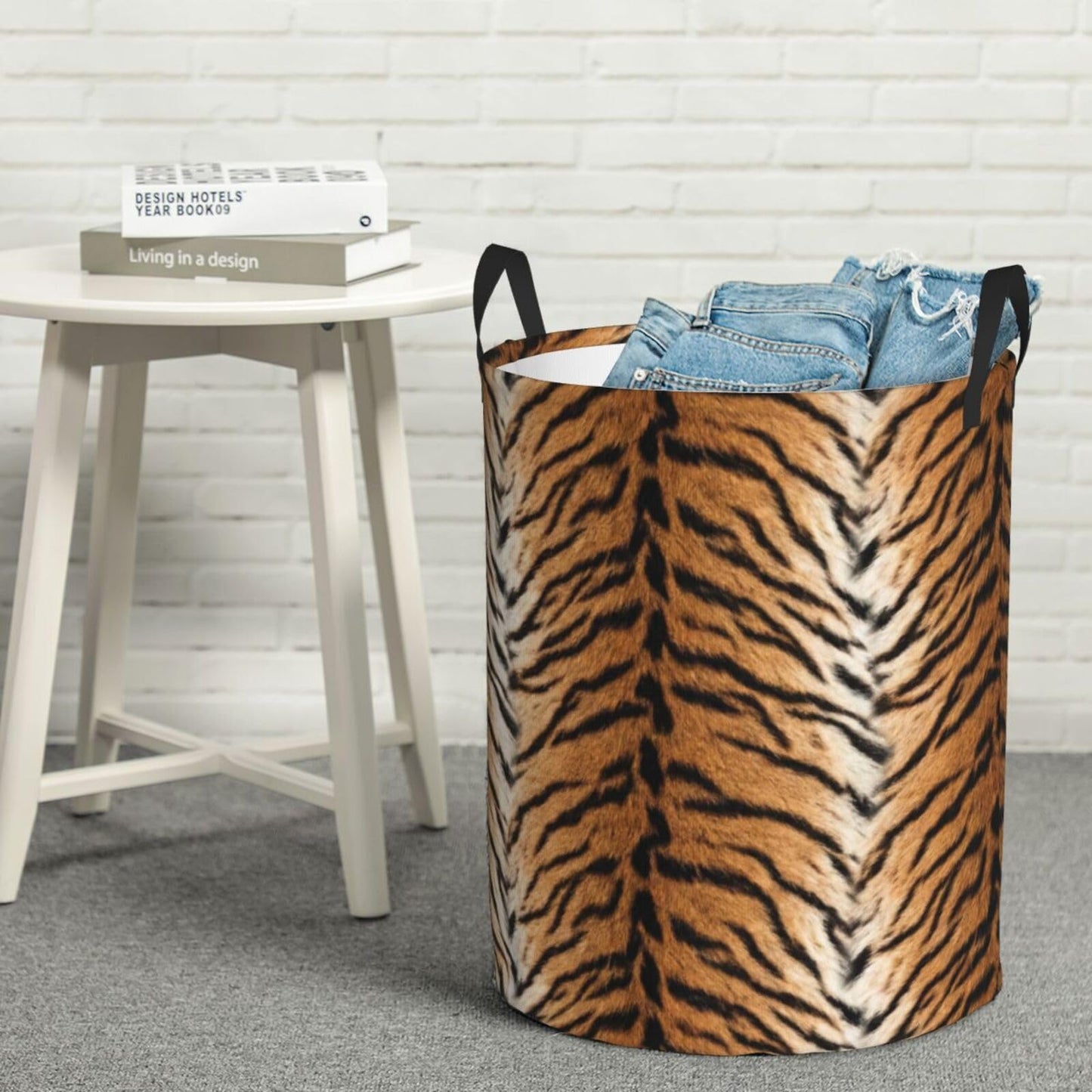 Basketball Round Laundry Hamper Basket Ball Texture Storage Basket Toys Clothes Organizer Bin For Home Bathroom Bedroom Dorm Nursery, 62l BST202