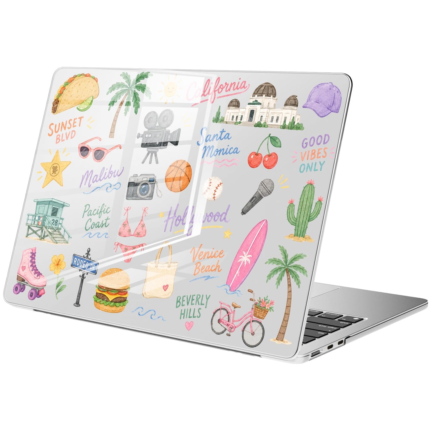 Compatible with MacBook Air 15 inch Case M5 M4 M3 M2 2026-2023 Release A3448 A3241 A3114 A2941, Cute White Polka Dot Protective Hard Shell Clear Black Cover for Mac Air 15.3 inch WN420