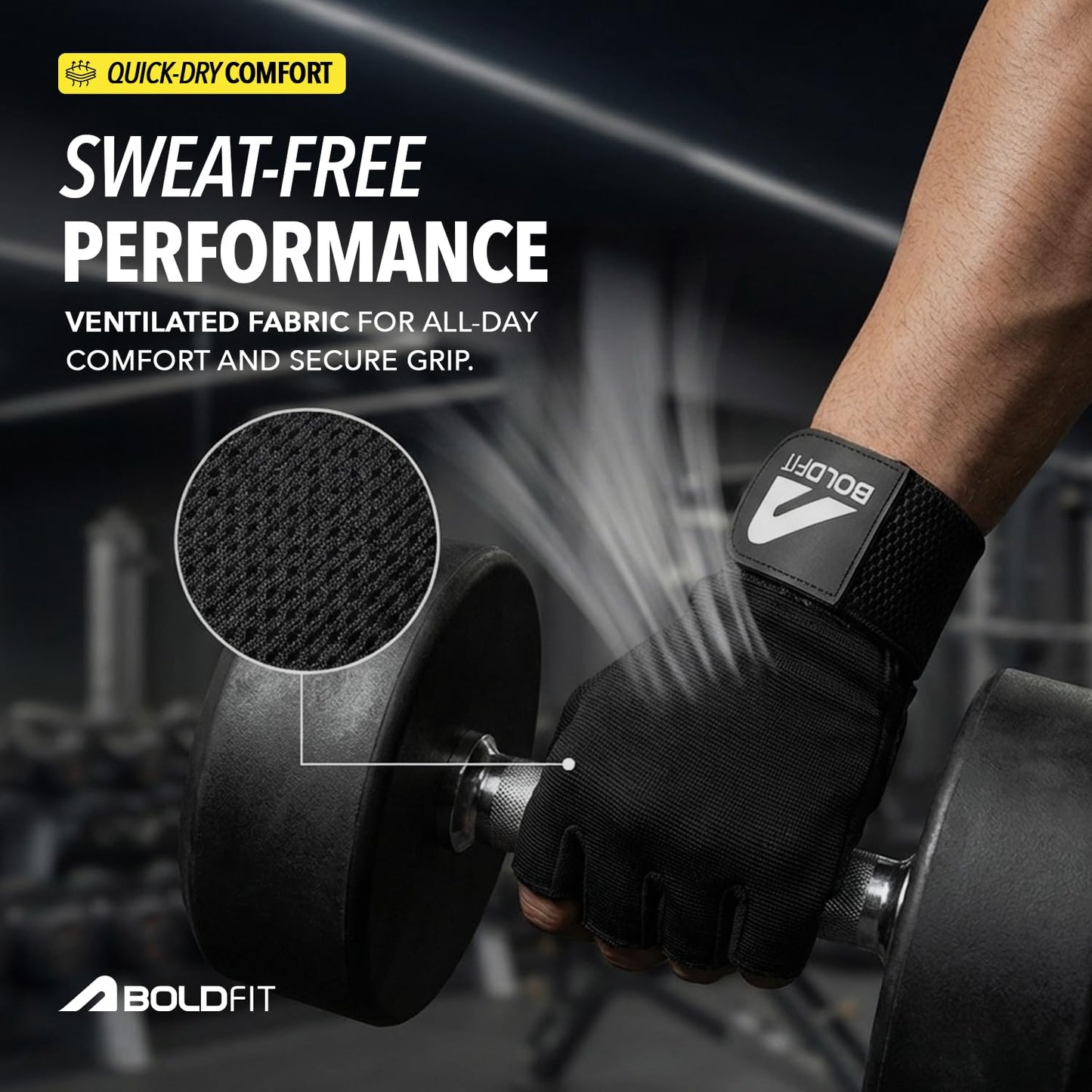 Boldfit Gym Gloves for Men & Women with Wrist Support Accessories for Weightlifting, Training, Exercise, Cycling Gloves, Bike Riding Gloves WN420