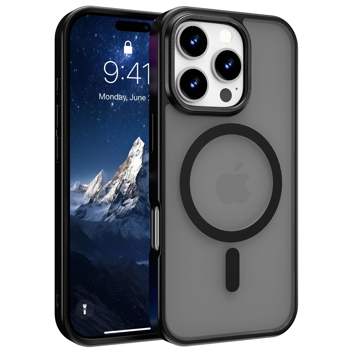 Magnetic for iPhone 17 Air Phone Case, [Compatible with MagSafe], Screen Protector X1, [Military Grade Drop Protection],Matte Finish,Slim,Shockproof,Protective (Black, iPhone 17 AIR) WN420