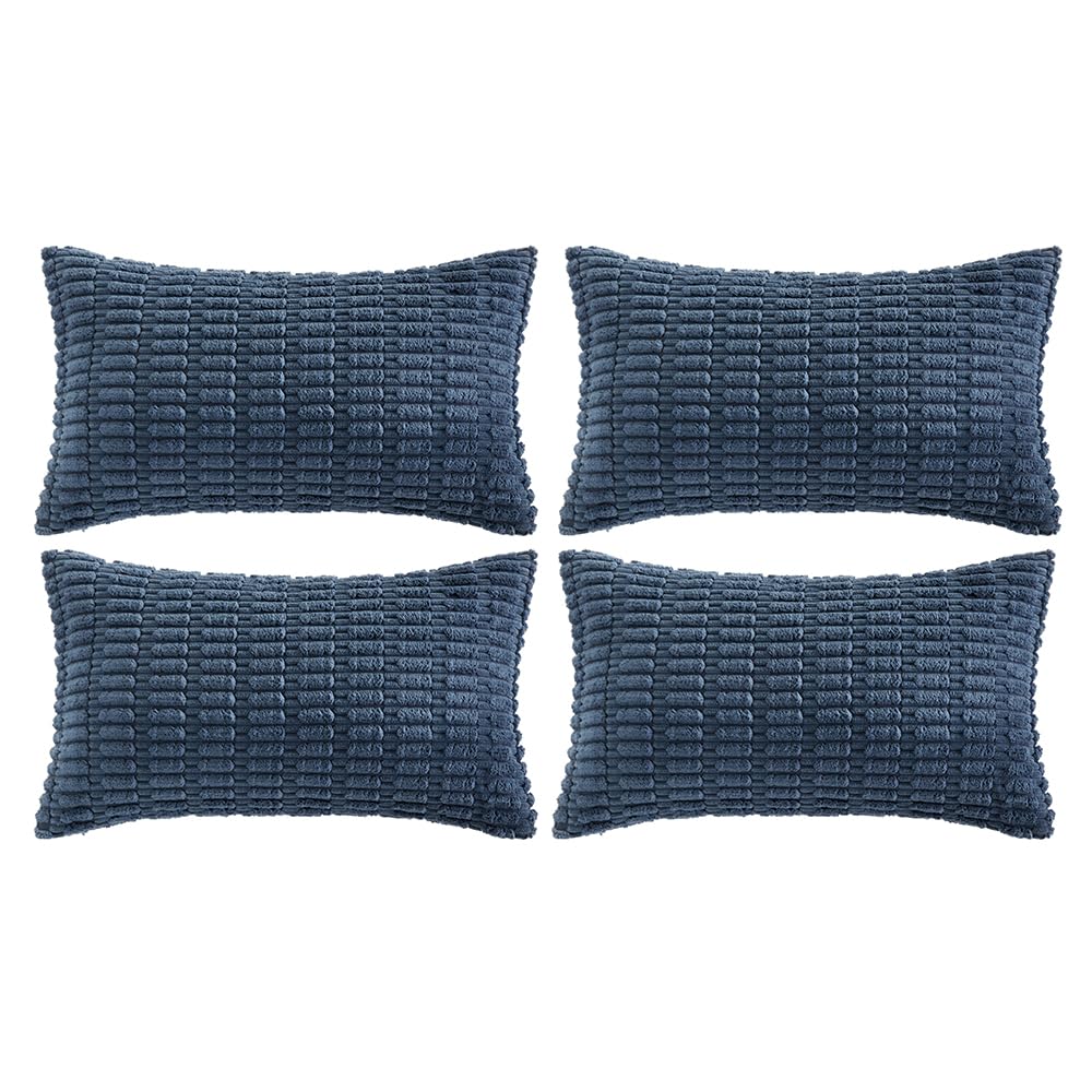 Fancy Homi 4 Packs Decorative Throw Pillow Covers for Living Room Couch Bed, Modern Farmhouse Boho Home Décor Accent Cushion Case, 26" x 26", Peach BST220