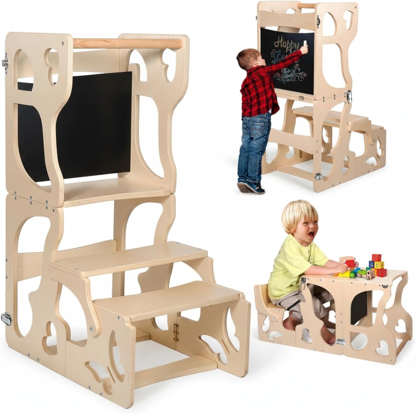 Toddler Tower, Kids Kitchen Step Stool Helper N29