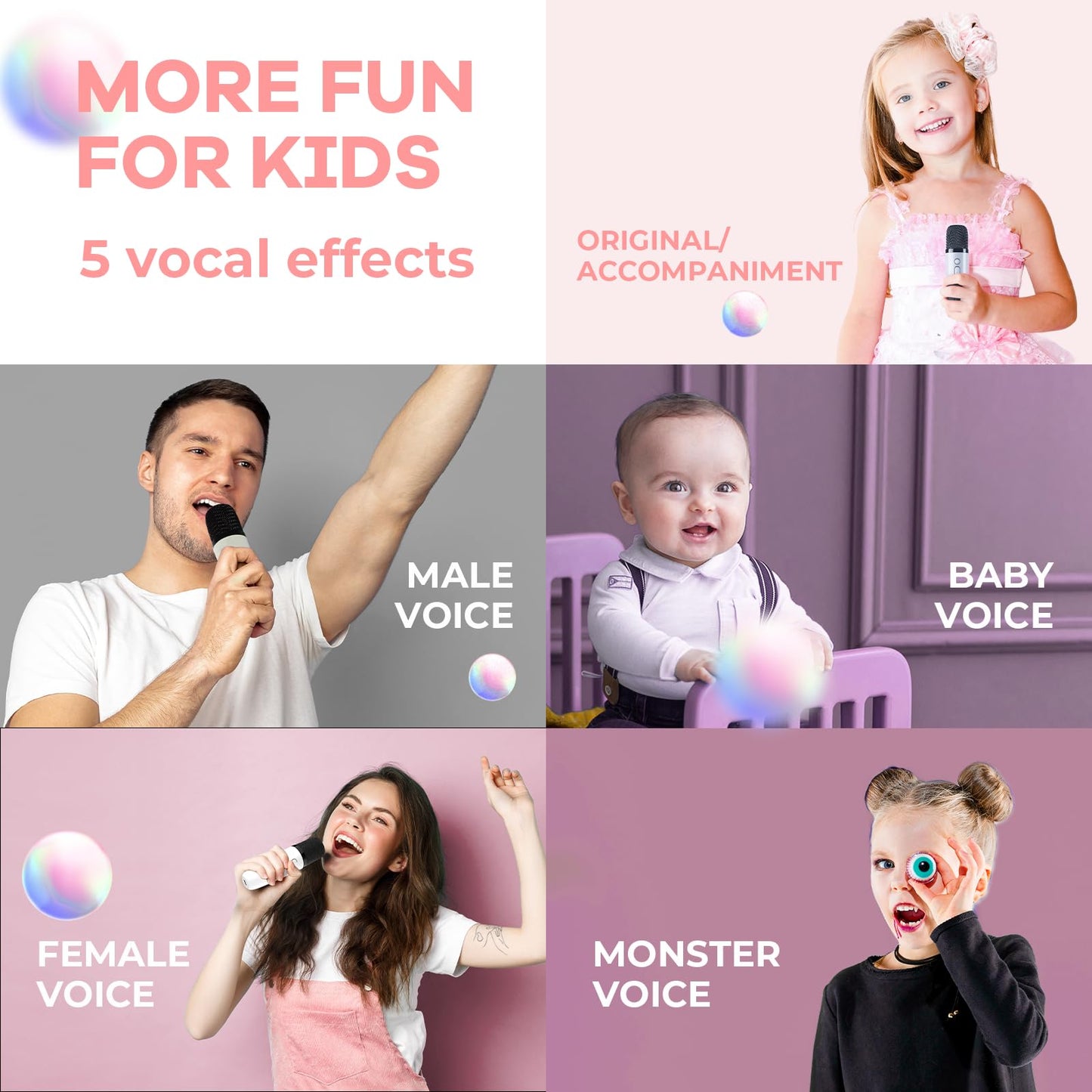 YLL Karaoke Machine for Kids, Portable Mini Speaker with 2 Wireless Microphones, TOP Kids Gifts for Girls Ages 3, 4, 5, 6, 7, 8, 9, 10+ Years Old, 4-12th Birthday Singing Present Toy Party (Purple)