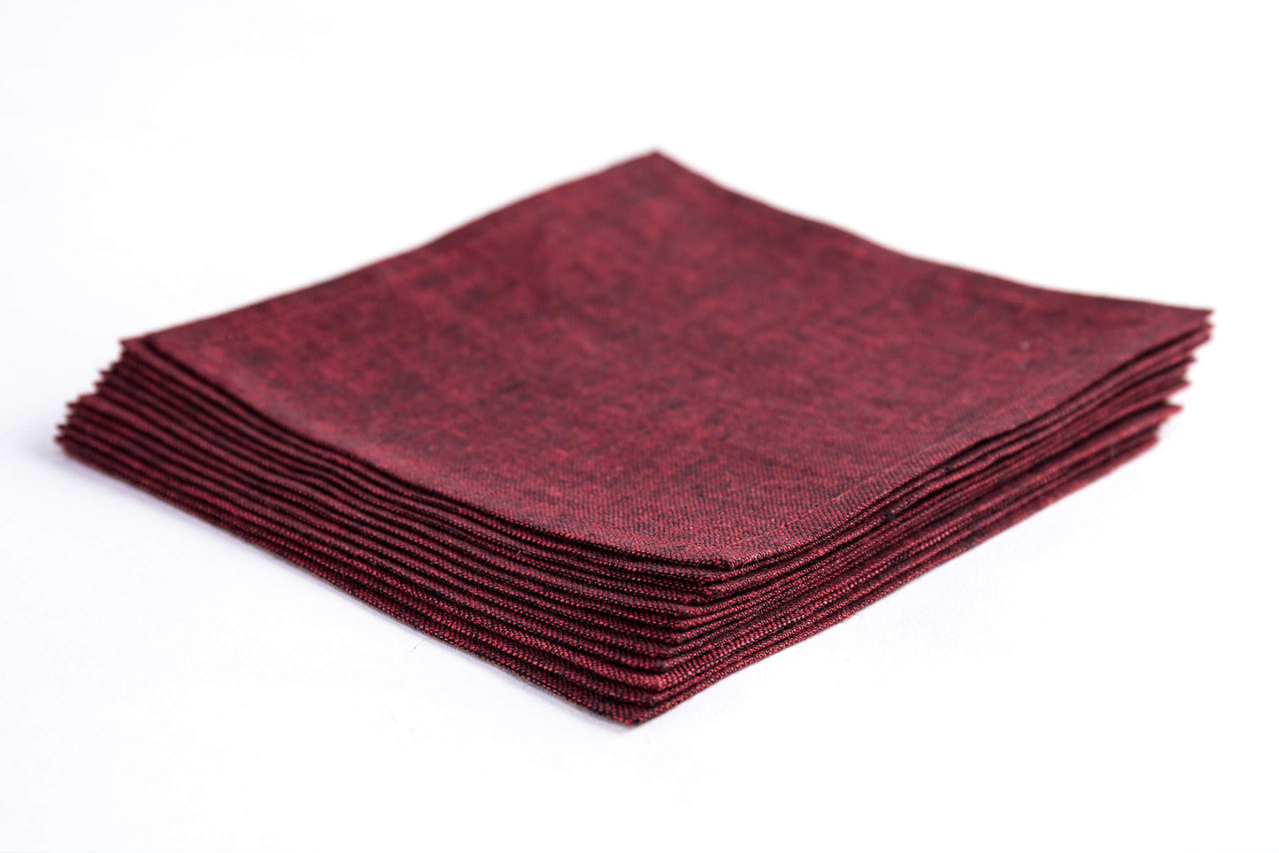 Solino Home 100% Linen Cocktail Napkins Black, Athena 6 x 6 in, Set of 12 | Small Cloth Napkins for cocktails, beverages, coasters and appetizer serving, Chambray Black, Pure Linen, OEKO-TEX Certified BST326SOLH