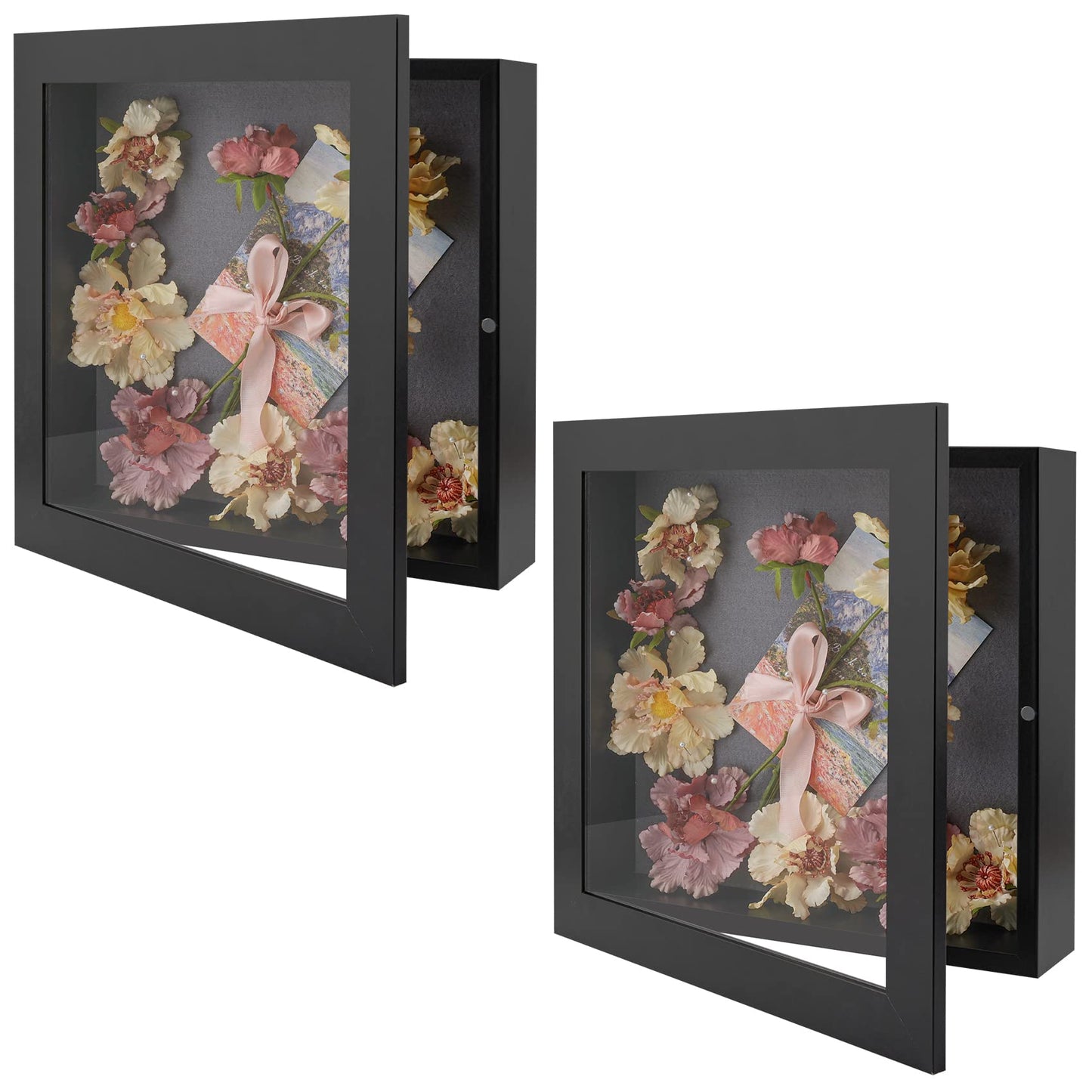Golden State Art 11x14 Shadow Box Frame Display Case - 2 inch Depth Great for Collages, Collections, Mementos, 6 Pins Included (White, 1 Pack) BST326H