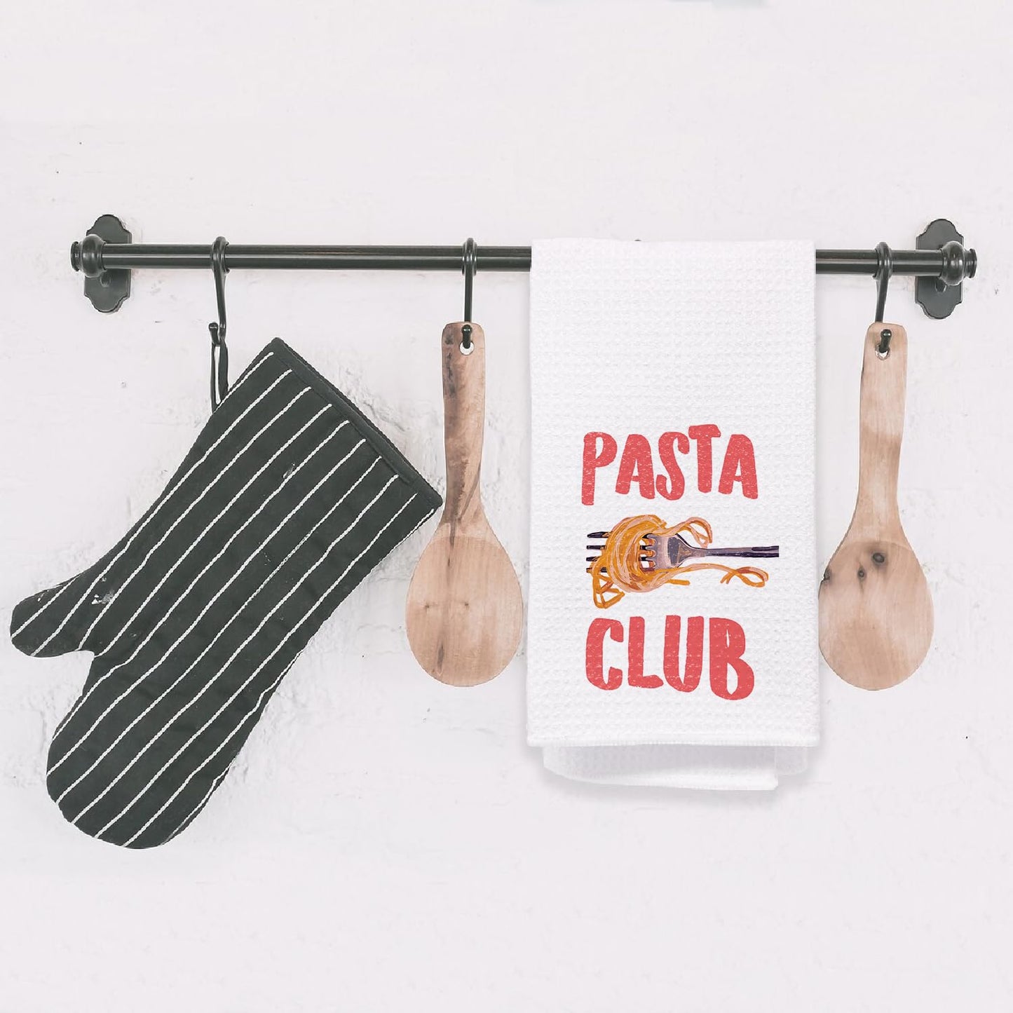 Bon Appetite Modern Kitchen Towels, Farmhouse French Dish Tea Towels for Kitchen, Gifts for Cooking Lovers Decorative Hand Towels, 16x24 Inch WN420