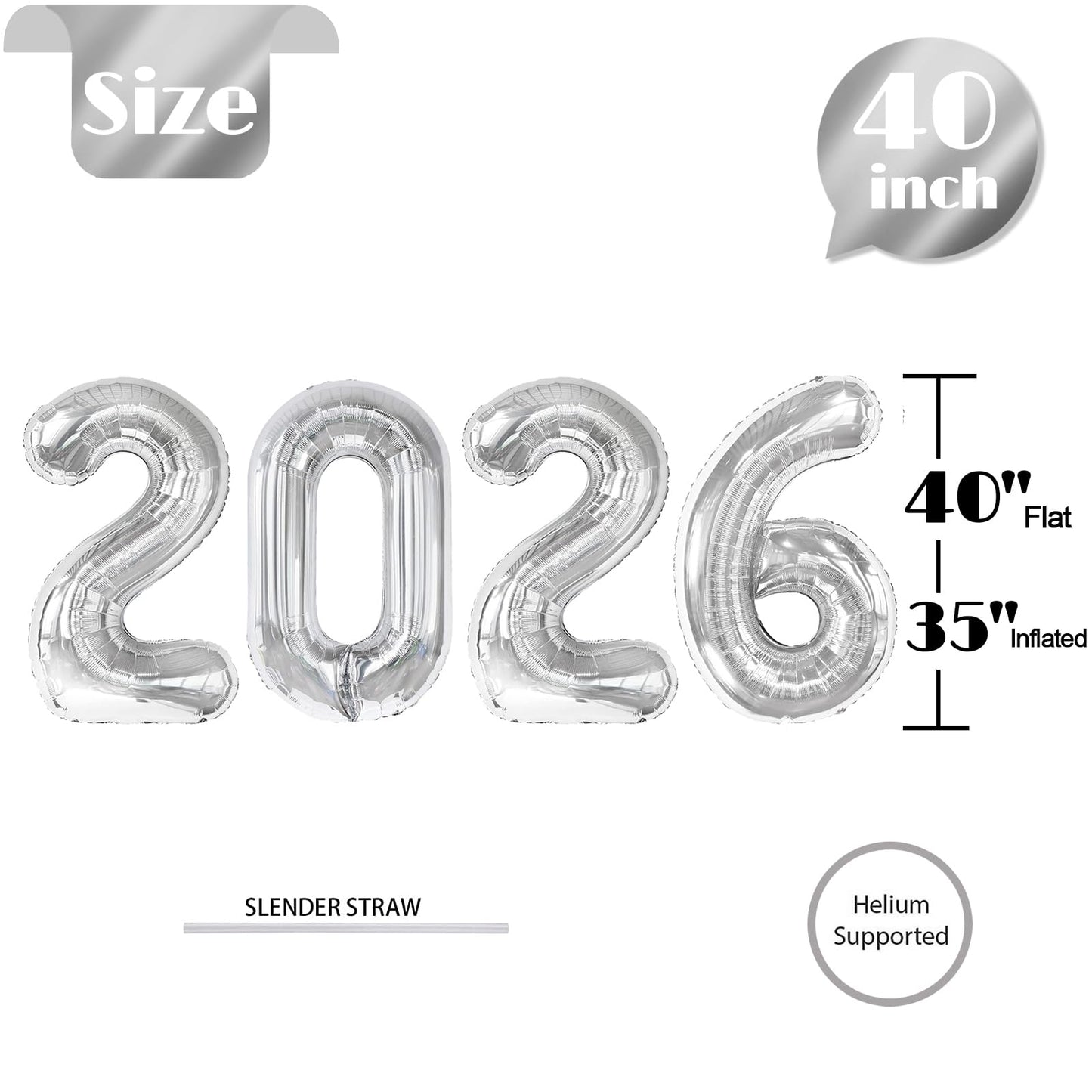 Light Brown 2026 Number Balloon, Light Brown Number Balloons 40 Inch, 2026 Balloon Birthday Decorations, 2026 Birthday Party Supplies, 2026 Graduation Party Favors, Class of 2026 Decorations BST326L