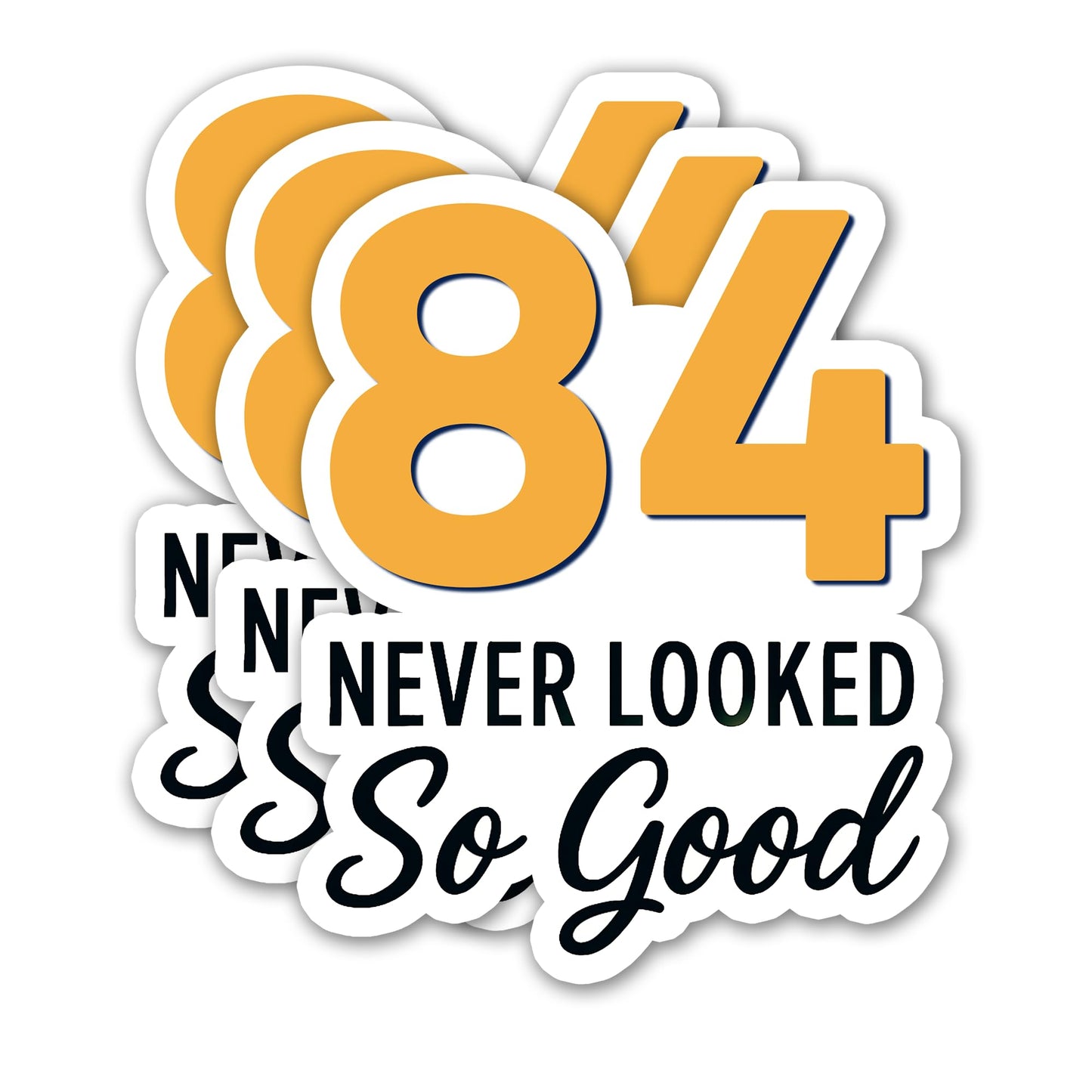 (3PCS) 83 Never Looked So Good Sticker – Happy 83th Birthday, Waterproof Vinyl Decals for Party Decor, Scrapbooking, Water Bottles, Laptops, Size 3" x 2.5" BST202