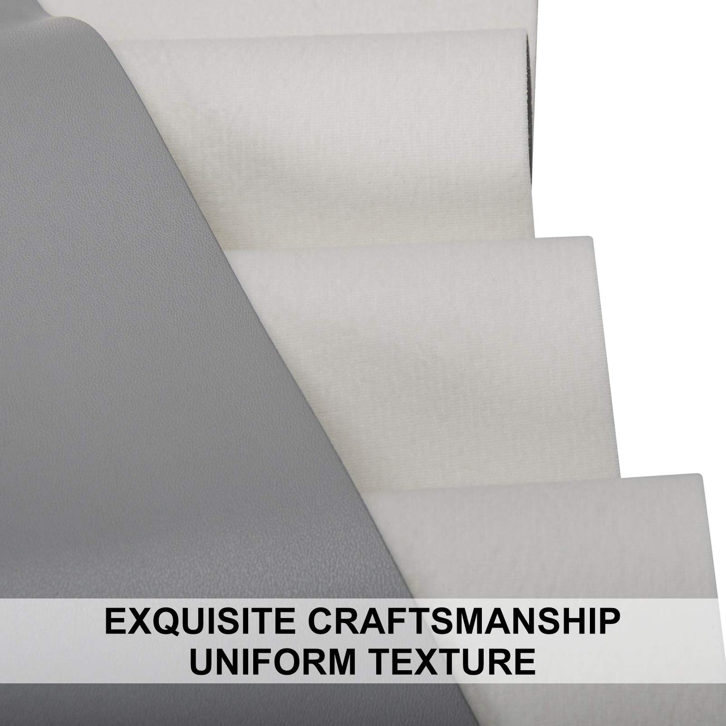 PU Fabric Material 1 Yard 54" x 36" Faux Synthetic Leather Sheets 1.2mm Thick Perfect for Upholstery, DIY Crafts, Hat Making, Hair Crafts Making, Sewing, Shoe Making (Gray) BST220