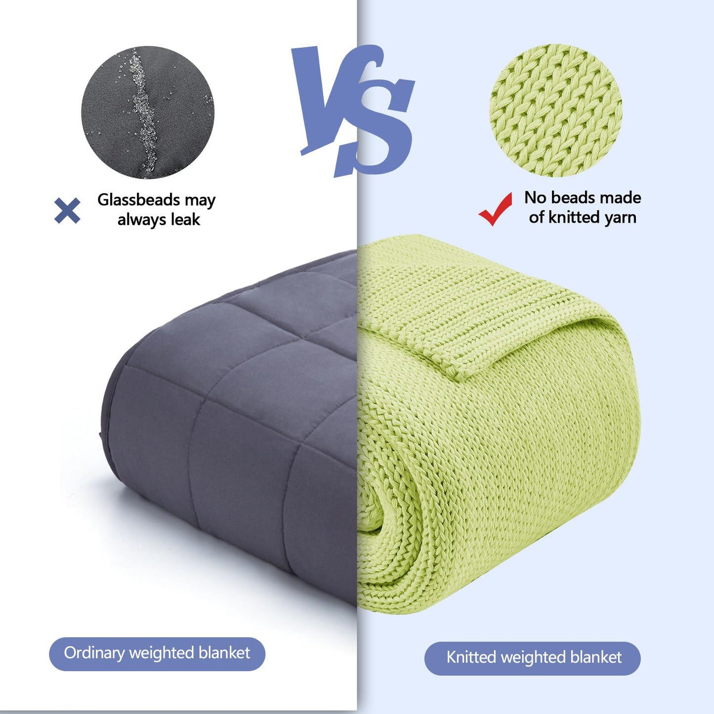 L'AGRATY Knitted Weighted Blanket - 48"x72" 12lbs Cooling Chunky Knit Heavy Blanket for Adults Braided Crochet Throw Thick Cable Yarn Knit Decorative No Beads Evenly Weighted Machine Washable | No Beads Evenly Weighted Machine Washable Chunky Braided Croc