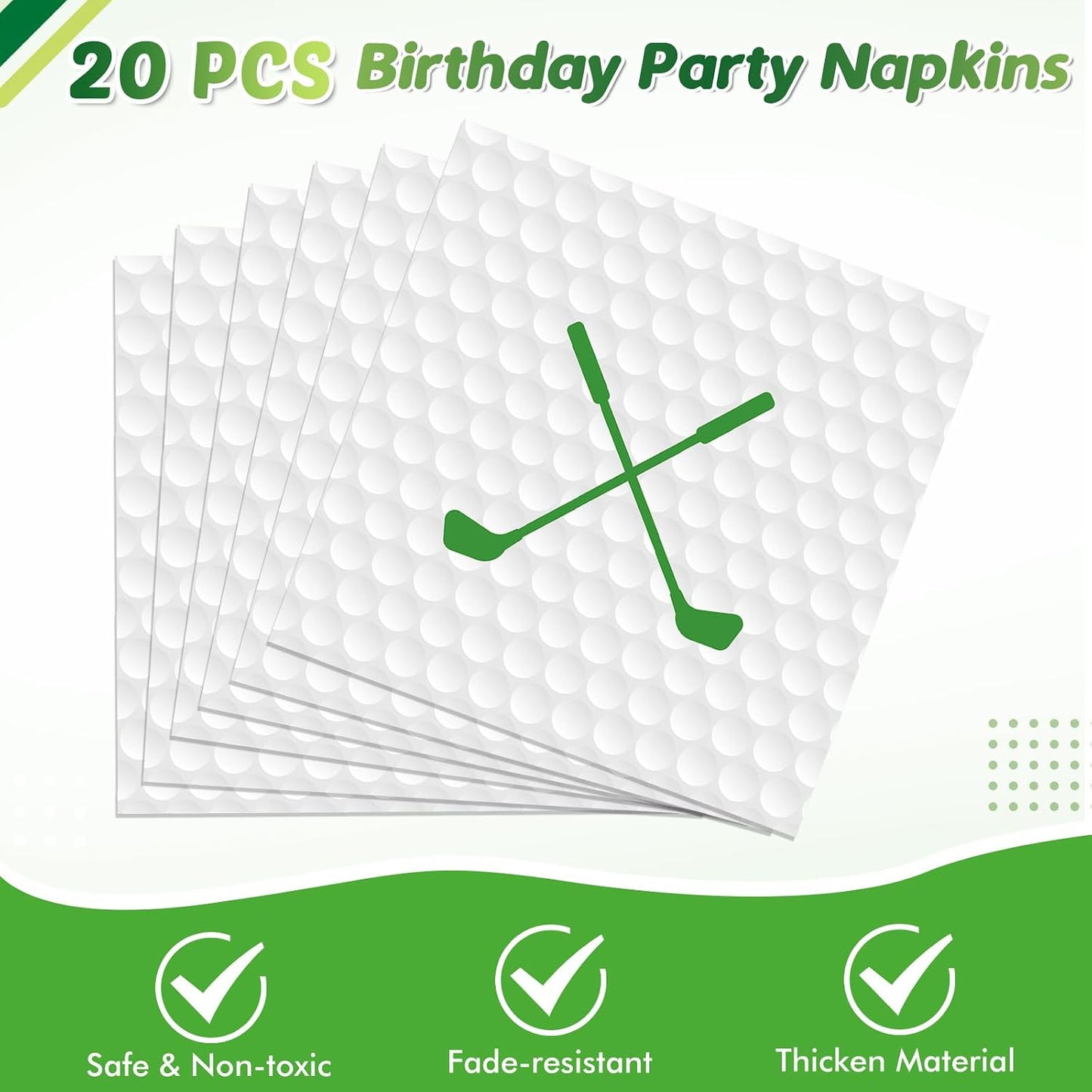Golf Party Plates Napkins Tablecloth- 62PCS Golf Party Supplies Golf Party Tableware Set Golf Theme Paper Plates Napkins and Tablecover Disposable Golf Plates Golf Birthday Party Decorations Supplies BST220