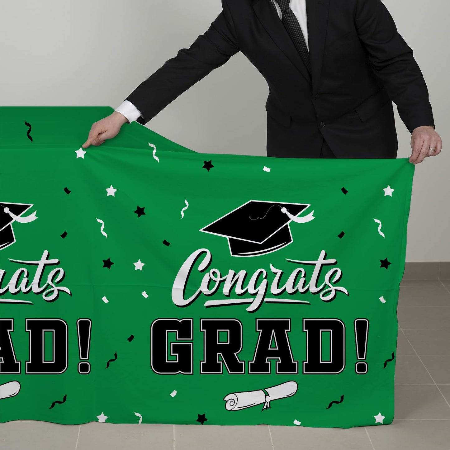 Gatherfun 2026 Graduation Decorations : 2-Pack Congrats Grad Disposable Tablecovers - Class of 2026 Red Themed Table Cloths, for Graduation Party Supplies & Graduation Backdrop, 54" X 108" BST326L
