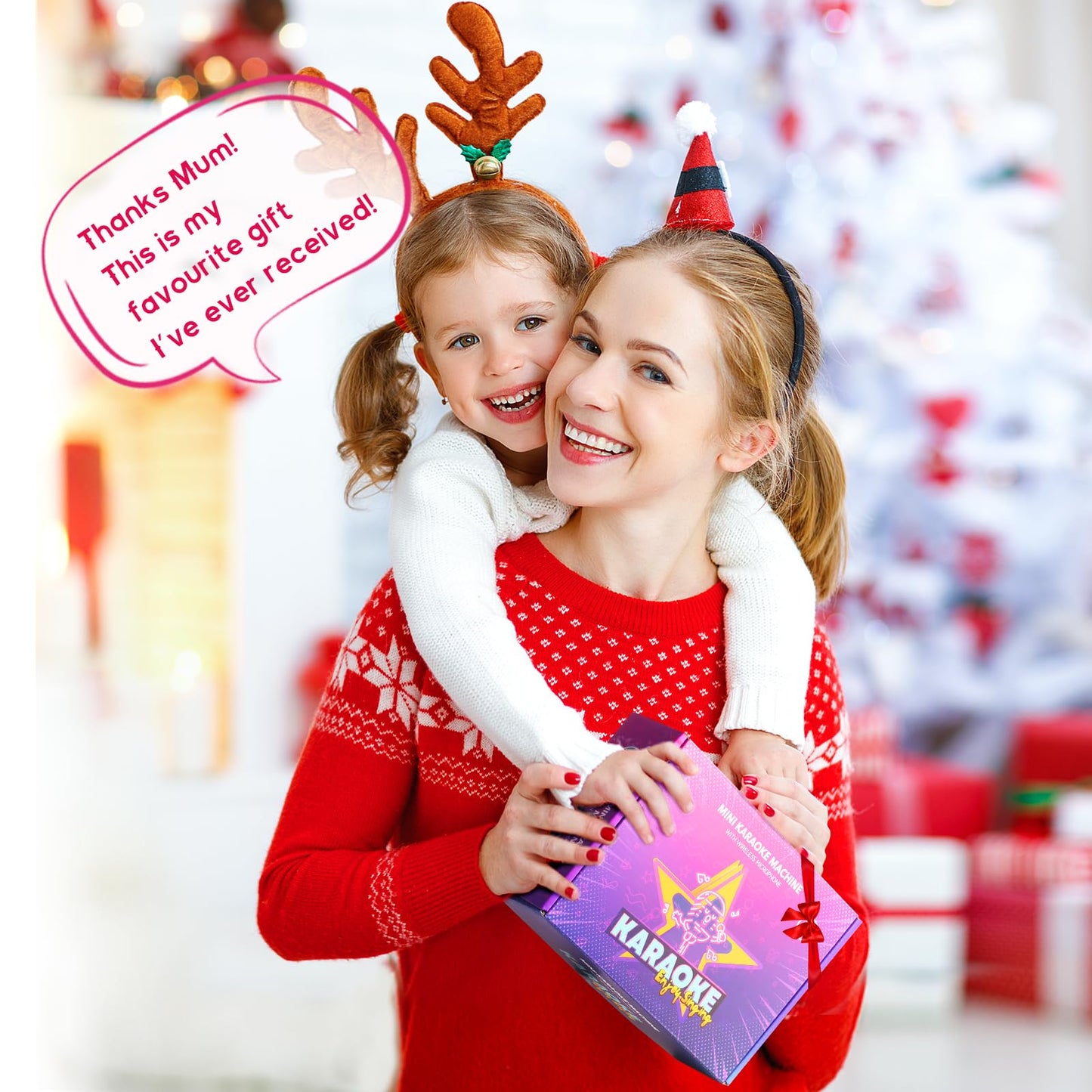 YLL Karaoke Machine for Kids, Portable Mini Speaker with 2 Wireless Microphones, TOP Kids Gifts for Girls Ages 3, 4, 5, 6, 7, 8, 9, 10+ Years Old, 4-12th Birthday Singing Present Toy Party (Purple)