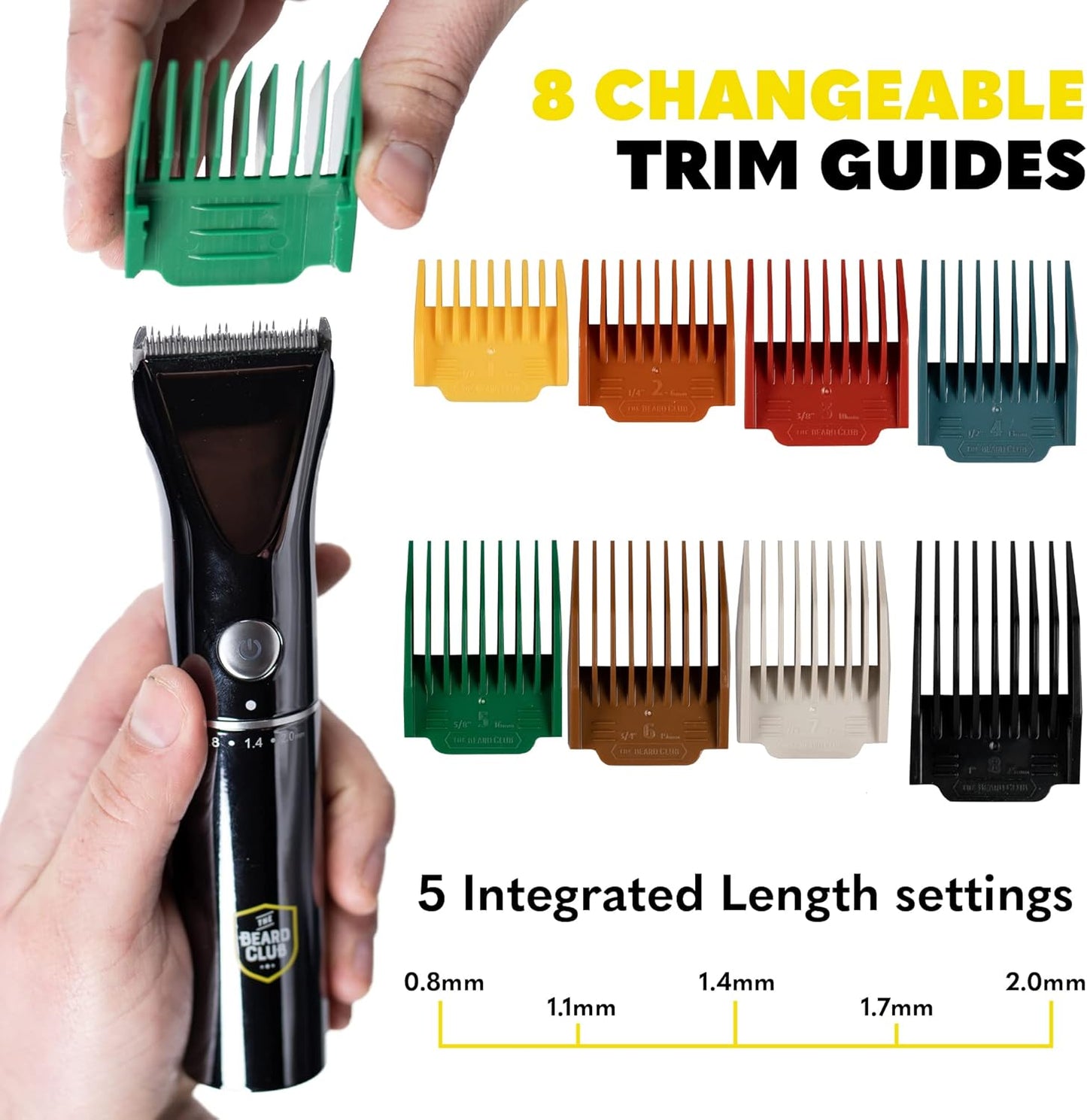 PT45 Beard & Hair Trimmer | 45 Unique Trim Lengths | Extra Sharp Blades for Clean Cuts