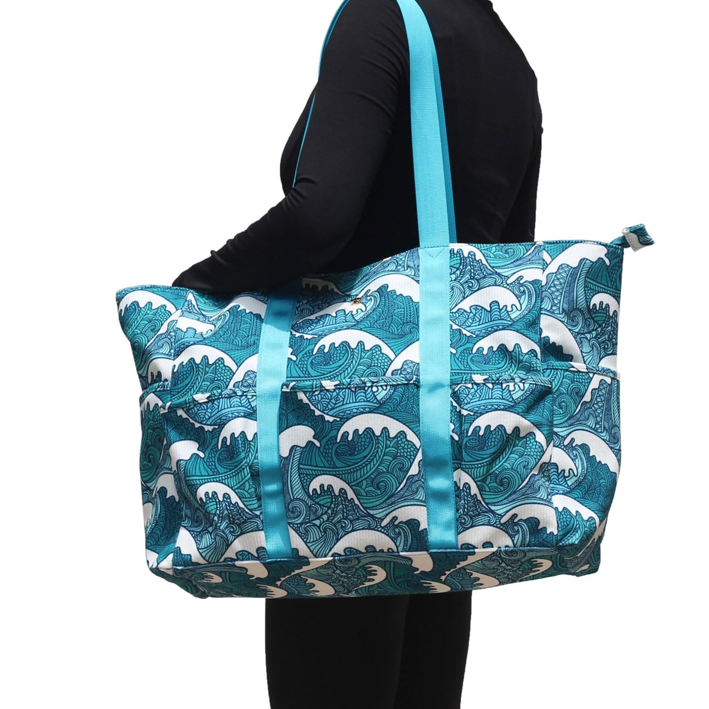 ESVAN Utility Tote Bag Weekender Duffle Bag with 13 Pockets - Perfect for Travel, Work, Gym, Beach, Teachers, and Nurses BST326H