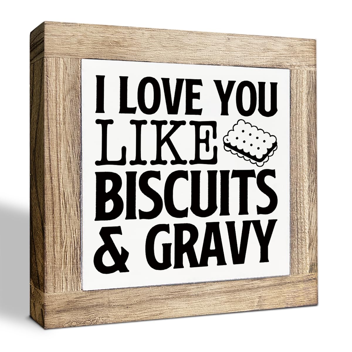 Just A Spoonful of Sugar Sign, Coffee Decor Sign, Rustic Kitchen Box Signs, Coffee Station Decor, Modern Farmhouse Home Decors for Kitchen Bar, Cafe Decors, Freestanding Wooden Plaque BST326L