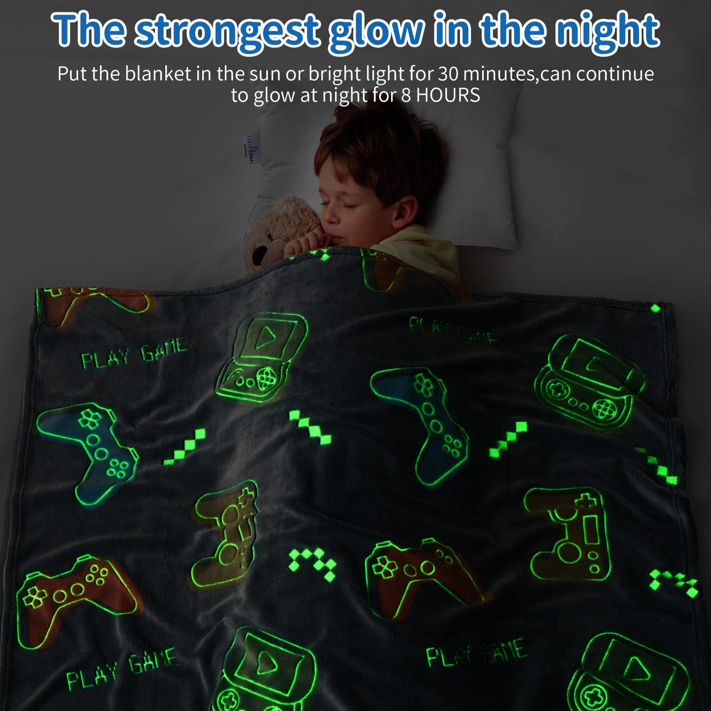 SALIMAH Glow in The Dark Blanket Unicorns Gifts for Girls, Toys for Girls Age 2 3 4 5 6 7 8 9 10 Year Old, Soft Kids Blankets Gifts for Grandkids Teens for Christmas Birthday, 50"x60" BST202