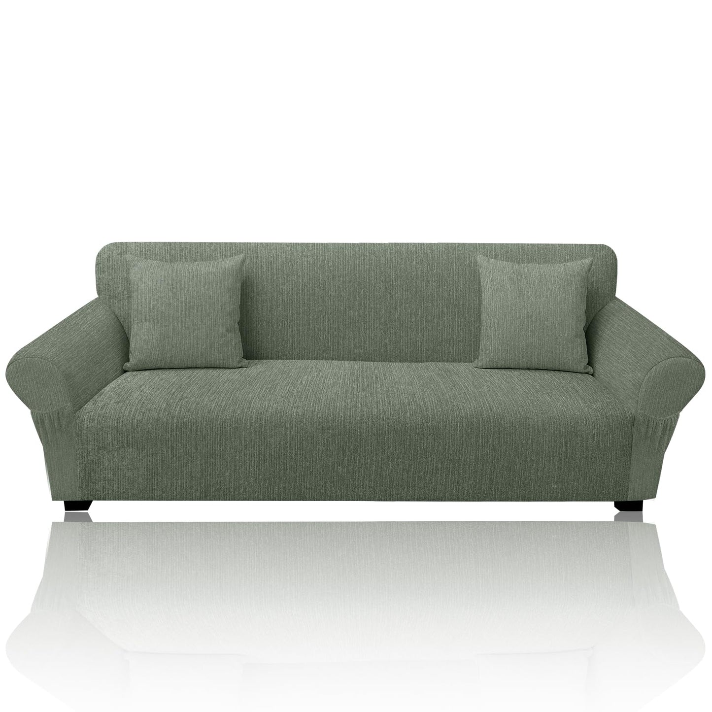 Sofa Slipcover with 2 Pillow Cover for 3 Cushion Couch, Non Slip Furniture Protector with Elastic Bottom, Washable Sofa Cover for Kids, Pets (Sofa, Navy) BST326H