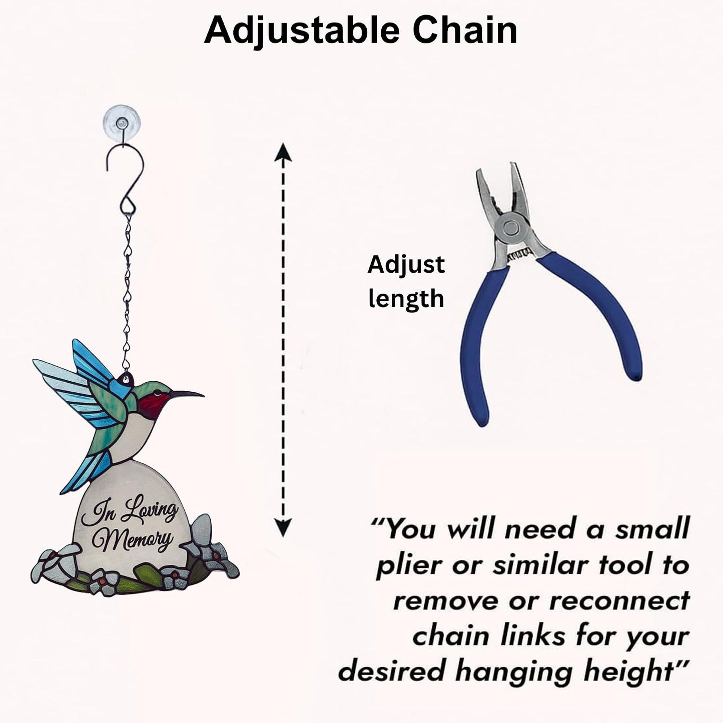 Hummingbird Suncatcher Memorial Gifts, Dog Memorial Gifts for Loss of Dog, Sympathy Gift for Loss of Loved One in Loving Memory, Bereavement Condolence Pet Loss Sympathy Gift Glass Hummingbird BST326H