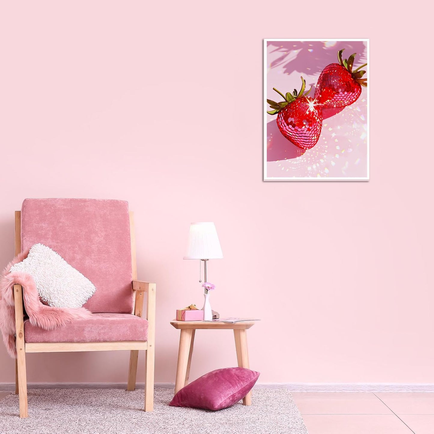 AIBOERL Cherry Diamond Art Kits for Adults,Cherry 5D Diamond Painting Kits for Adults Beginners,DIY Full Round Drill Diamond Dot Painting Gem Art Kits for Adult, Home Wall Decor 12x16Inch BST220
