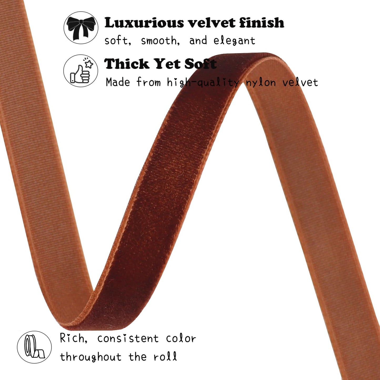 Red Velvet Ribbon 3/8 Inch X 12 Yards Christmas Ribbon for Gift Wrapping Christmas Ornaments Crafts Home Décor BST220