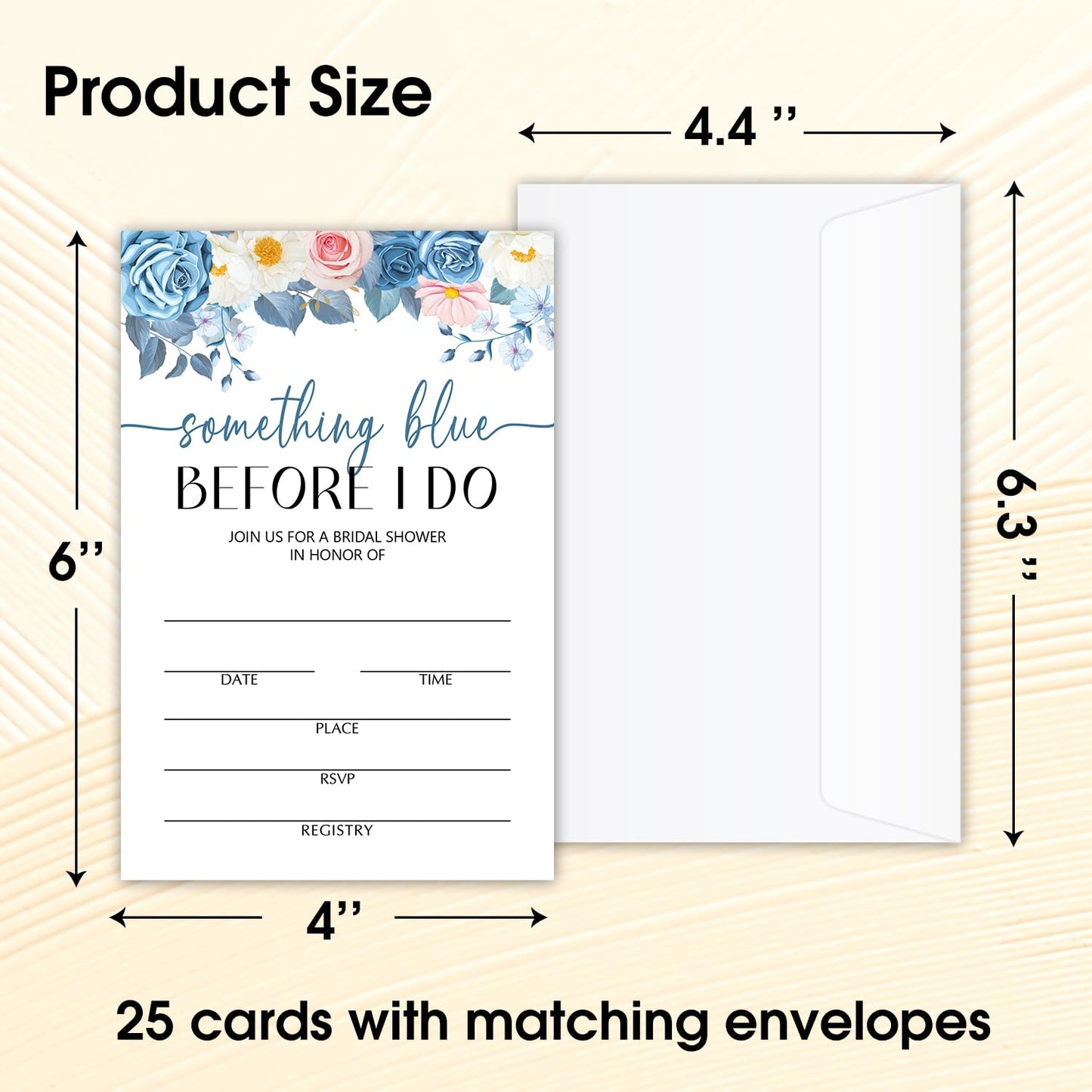 50 Years Anniversary Bridal Shower Invitations Cards, Set of 25 Gold Foil Floral Fill in Style 50th Year Wedding Invites Cards with Envelopes for Couples Marriage Party Supplies-T05 WN420