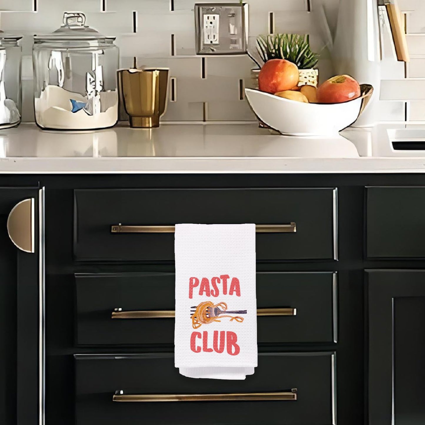 Bon Appetite Modern Kitchen Towels, Farmhouse French Dish Tea Towels for Kitchen, Gifts for Cooking Lovers Decorative Hand Towels, 16x24 Inch WN420