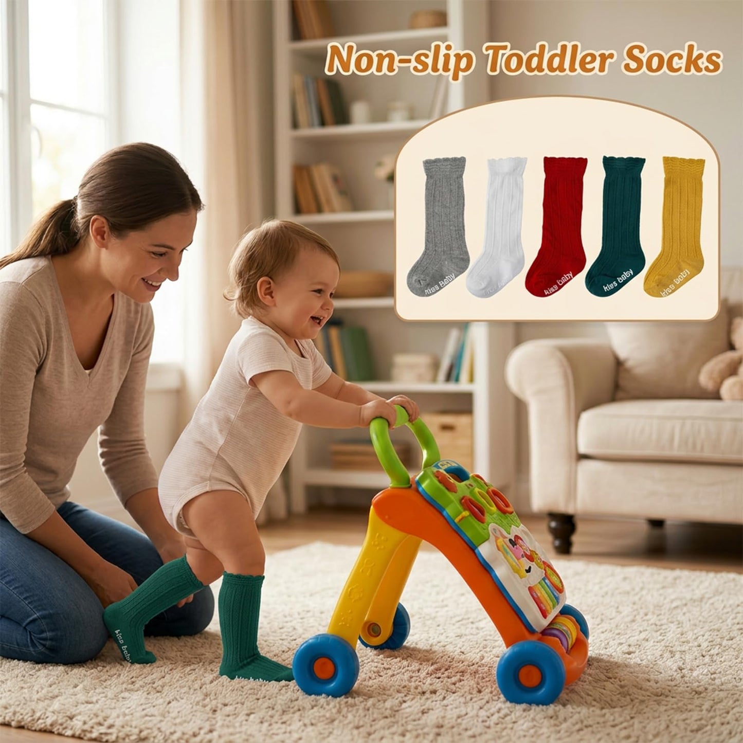 Toddler Girls Knee High Socks Soft Cotton Ruffle Long Tube Socks For Preemie Infant Newborn Toddler WN420