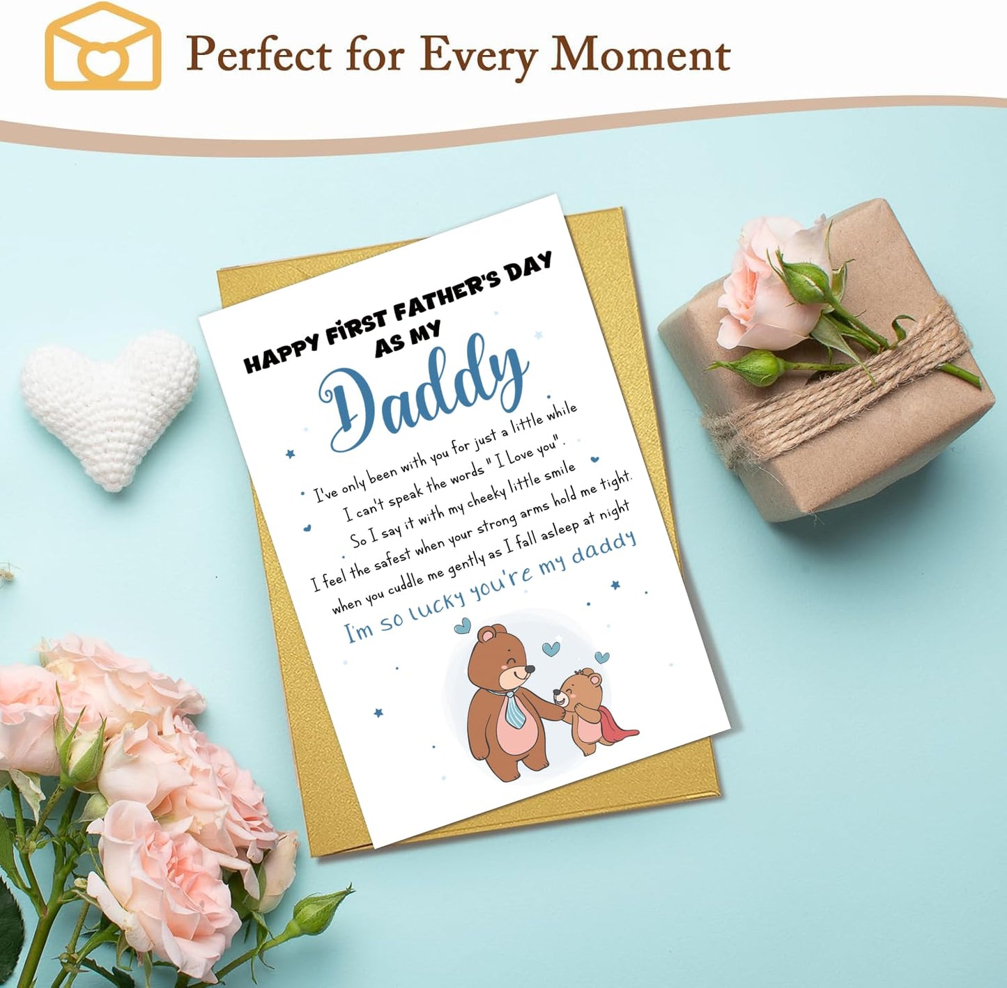 Funny Fathers Day Card for Dad Stepdad Bonus Dad Husband Grandpa, Humorous Happy Father's Day Card Gift from Son Daughter Grandson Granddaughter, Unique Fathers Day Card for Him BST202