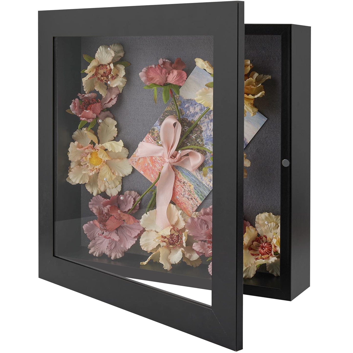 Golden State Art 11x14 Shadow Box Frame Display Case - 2 inch Depth Great for Collages, Collections, Mementos, 6 Pins Included (White, 1 Pack) BST326H