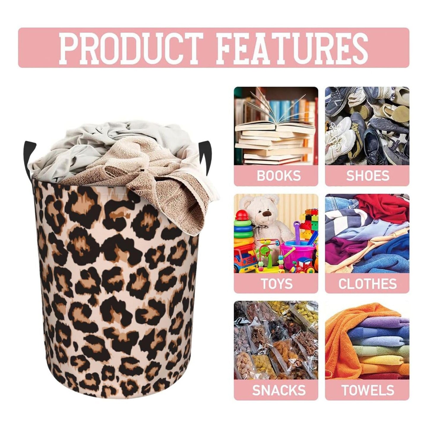 Basketball Round Laundry Hamper Basket Ball Texture Storage Basket Toys Clothes Organizer Bin For Home Bathroom Bedroom Dorm Nursery, 62l BST202