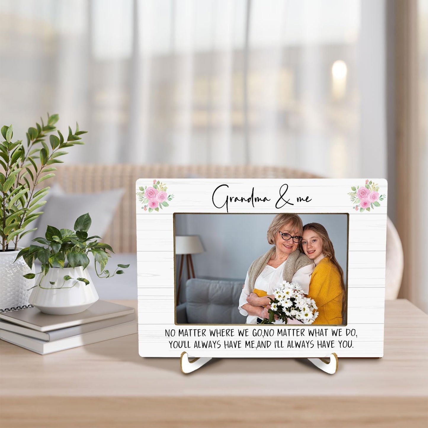 Grandma and Me Picture Frame 4x6, Grandmother Photo Frame, Grandma Gifts from Granddaughter Grandson Grandkids, Grandmother Gifts for Birthday Christmas Mother's Day WN420