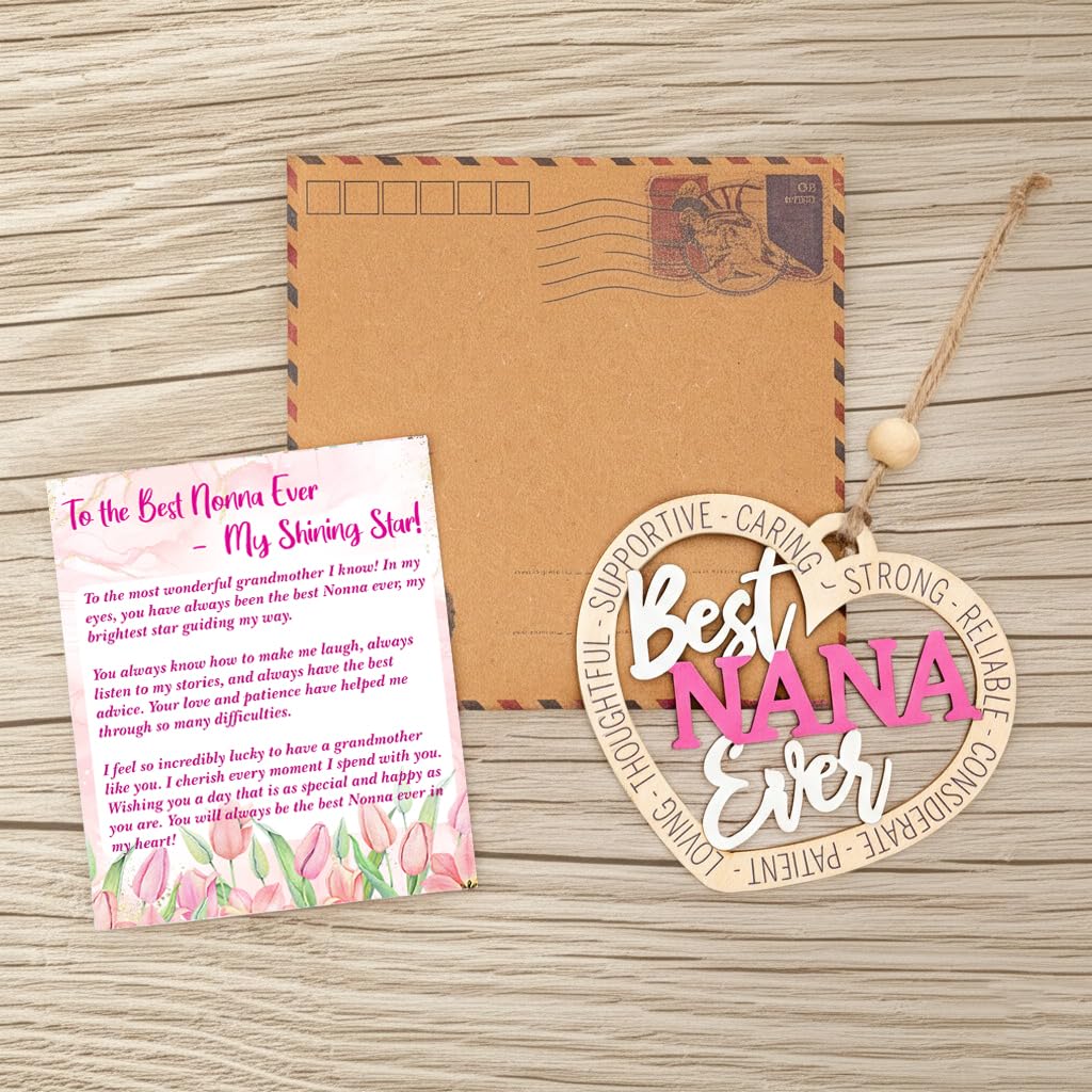 Gifts for Mom, Nonna, Grandma, Grammy, Granny, Gigi, Mimi, Mother's Day Card with envelopes for Mom, Birthday, for Women (Best Mom) WN420