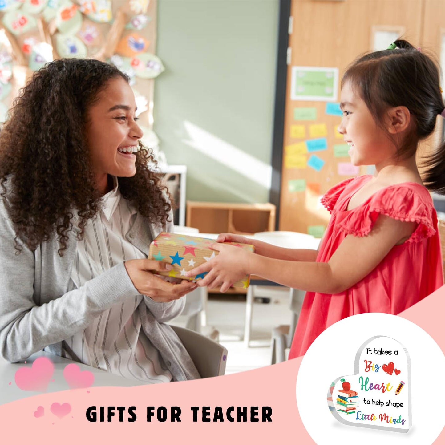 Teacher Appreciation Gifts End of Year Thank You Christmas Retirement Back to School Graduation Halloween Thanksgiving Teacher Gifts for Women Acrylic Plaque Decor with Sunflower for Teachers BST326L